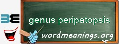 WordMeaning blackboard for genus peripatopsis